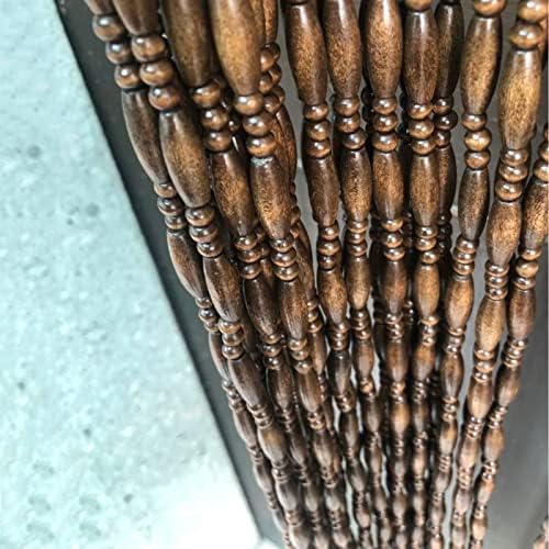 Hanging Wooden Beaded Door Curtains Customizable 65 Strands