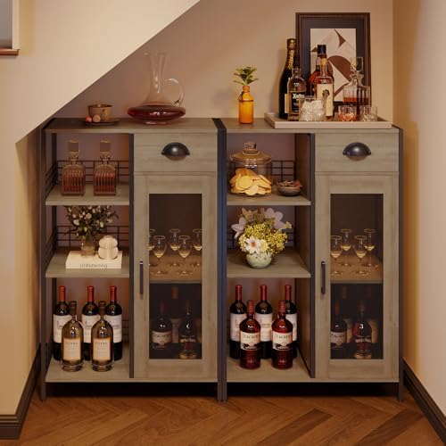 X-cosrack 3 Tier Coffee Bar Table with Storage Drawer