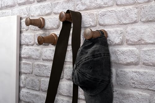 Rustic Wall Mounted Coat Rack with Shelf and 5 Hooks