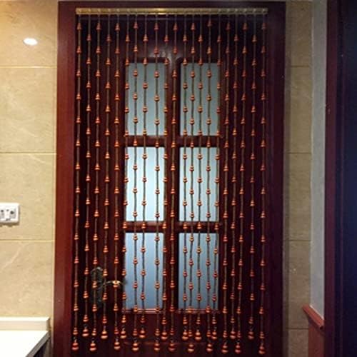 Retro Style Wood Beaded Curtain for Room Divider