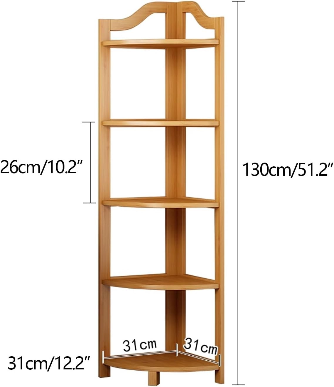 Red Bathroom Corner Cabinet with Shelves
