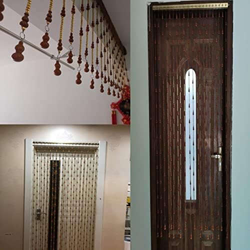 Retro Style Wood Beaded Curtain for Room Divider