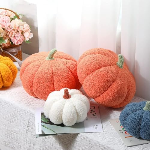 Cute Pumpkin Shaped Throw Pillow for Halloween Decor