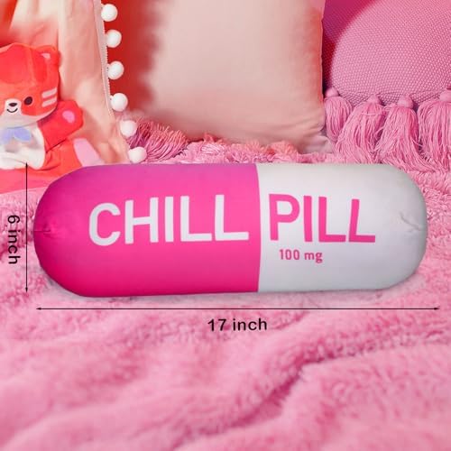 Chill Pill Pillow for Stress Relief and Style