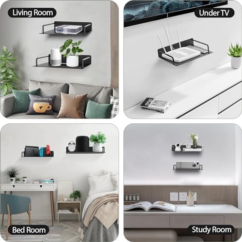 AIYOTAR Projector Shelf Wall Mount for Router Speaker Cable Box