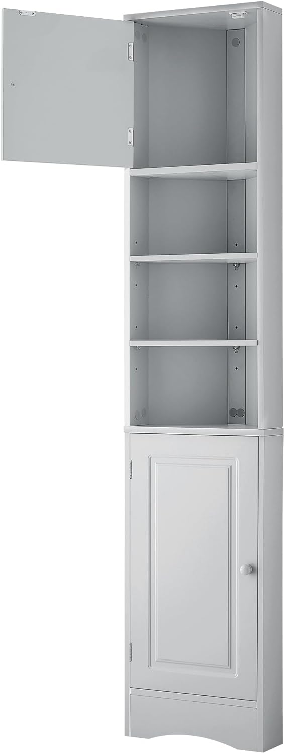 Tall Corner Storage Cabinet With 6 Adjustable Shelves 1