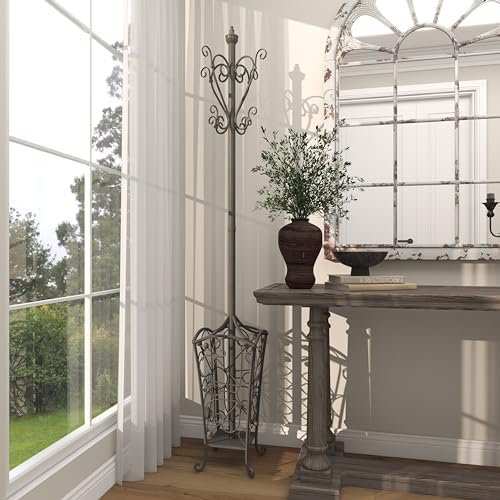 Deco 79 56471 Black Iron Coat Rack