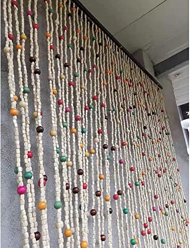 Wood Beaded Curtains for Doorway and Room Dividers