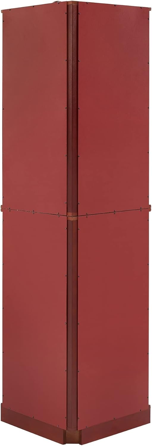 Maximize Storage 6 Shelf Corner Curio Cabinet Cherry