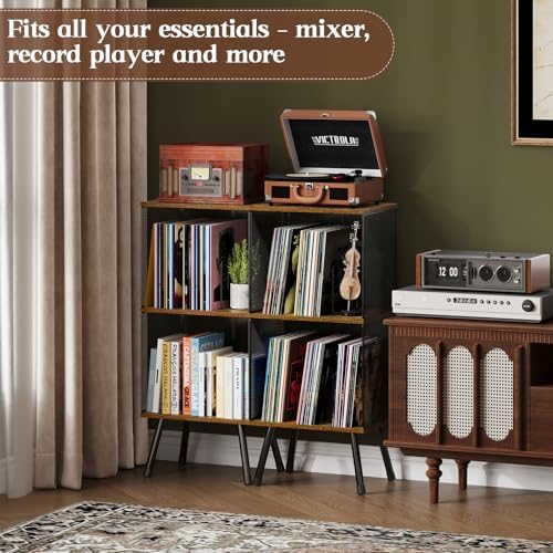X-cosrack 3-Tier Record Player Stand with Storage