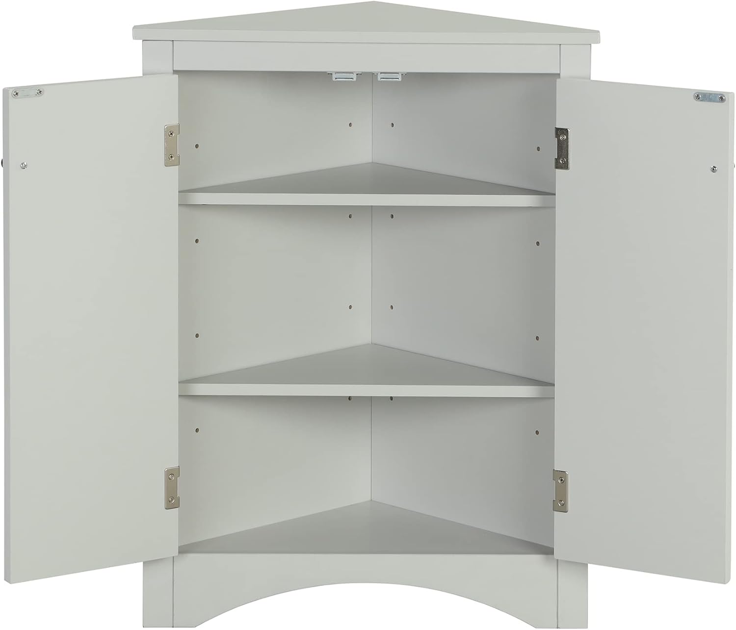 Merax Corner Cabinet with Adjustable Shelves Grey