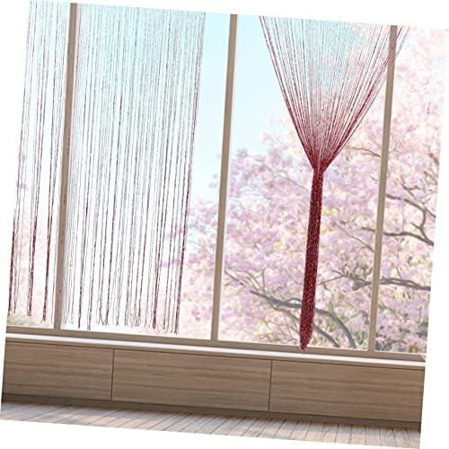 Silver Thread Screen Curtain for Doorway Room Divider Boho Decor
