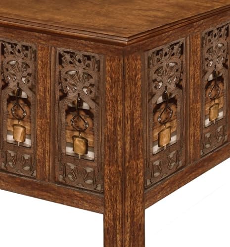COTTON CRAFT Solid Wood Coffee Table with Foldable Legs
