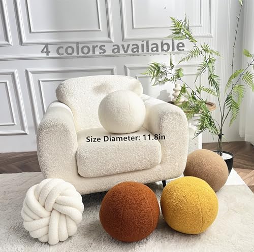 Modern Yellow Ball Shaped Throw Pillow - 118 Inches
