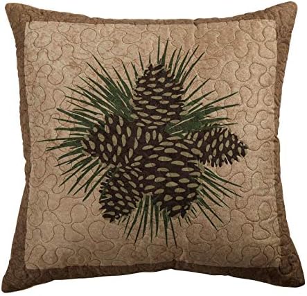 Donna Sharp Throw Pillow - Pine Cone Design 18x18 Square