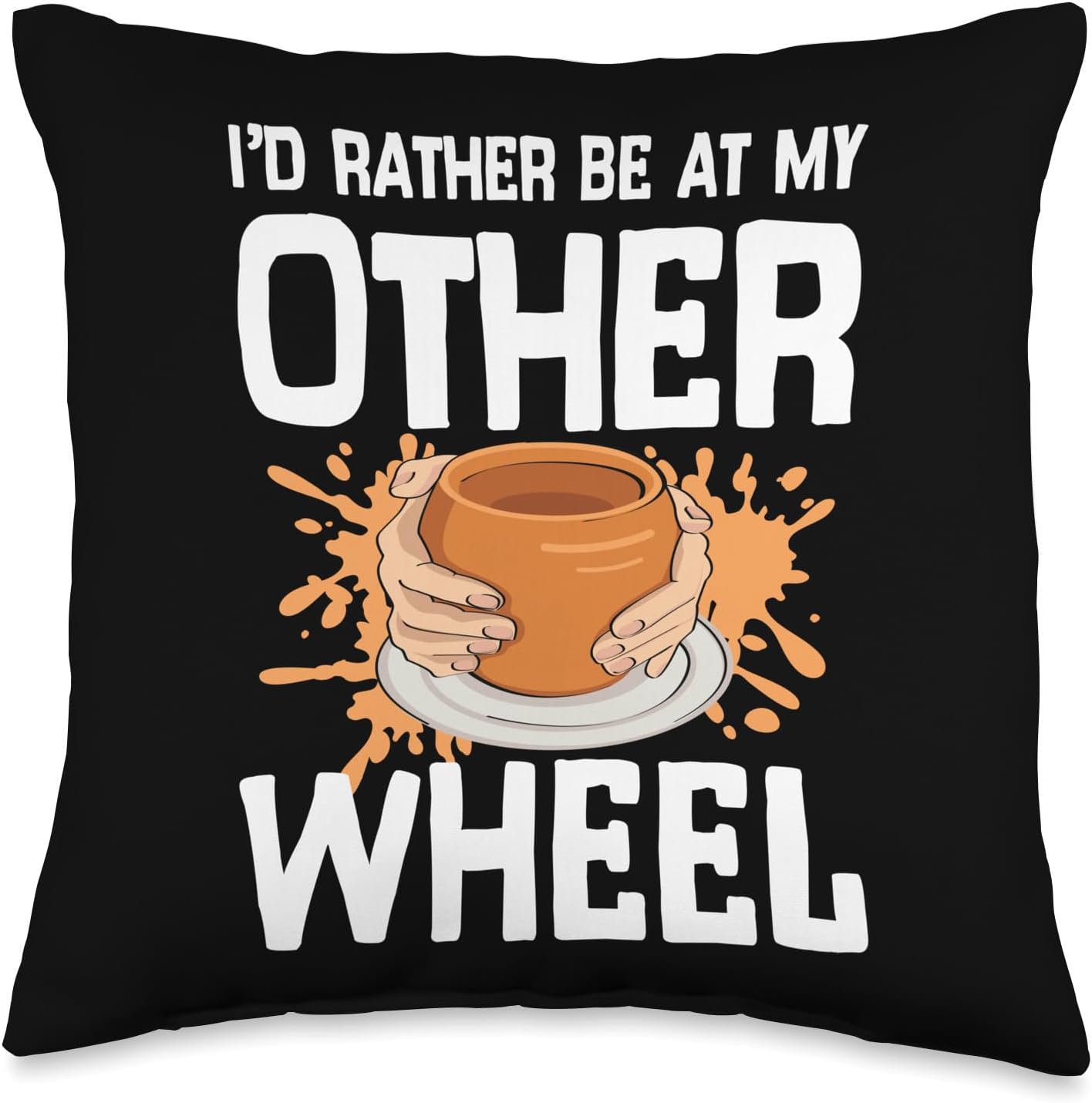 Pottery Clay Ceramics Throw Pillow 16x16 Multicolor 1