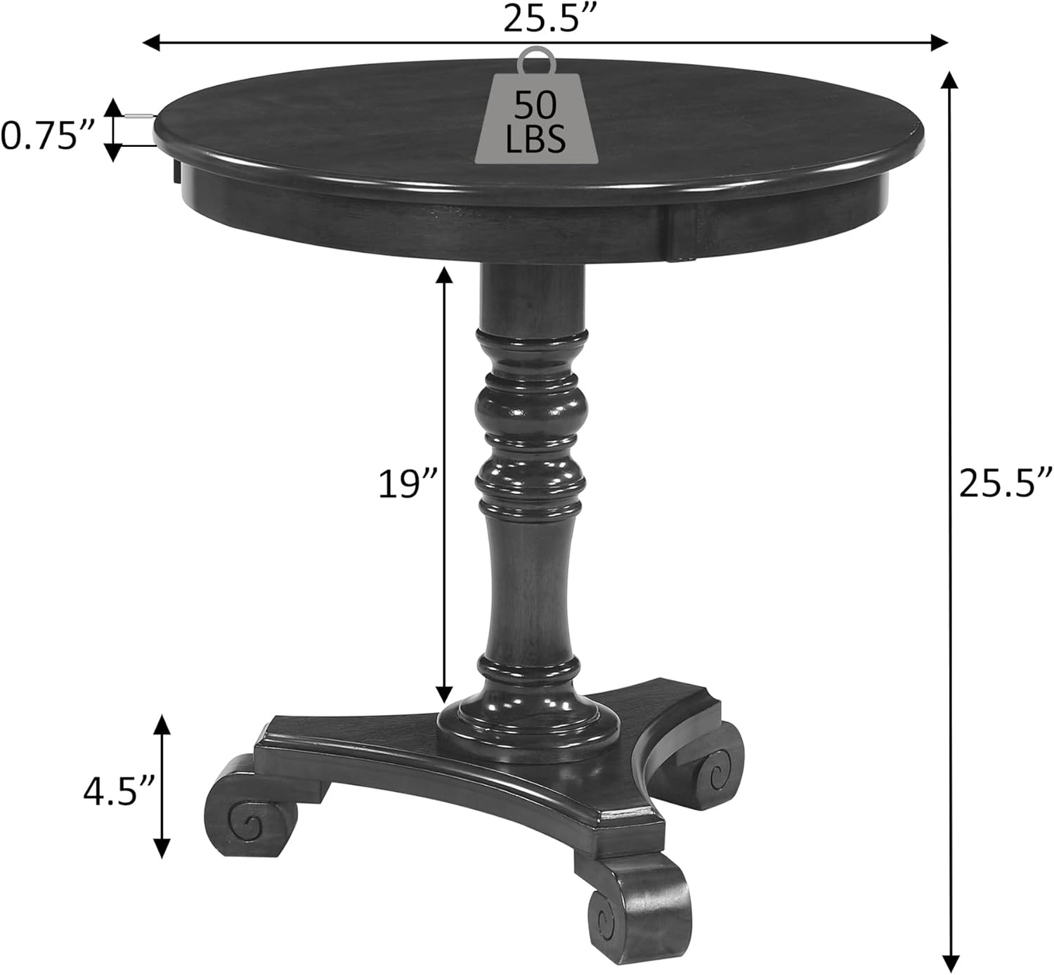 Convenience Concepts Talbot Spindle 255 End Table