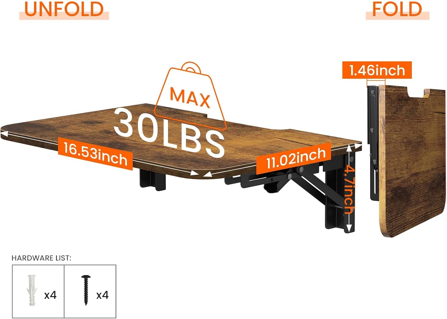 Homode Projector Shelf Wall Mount Foldable