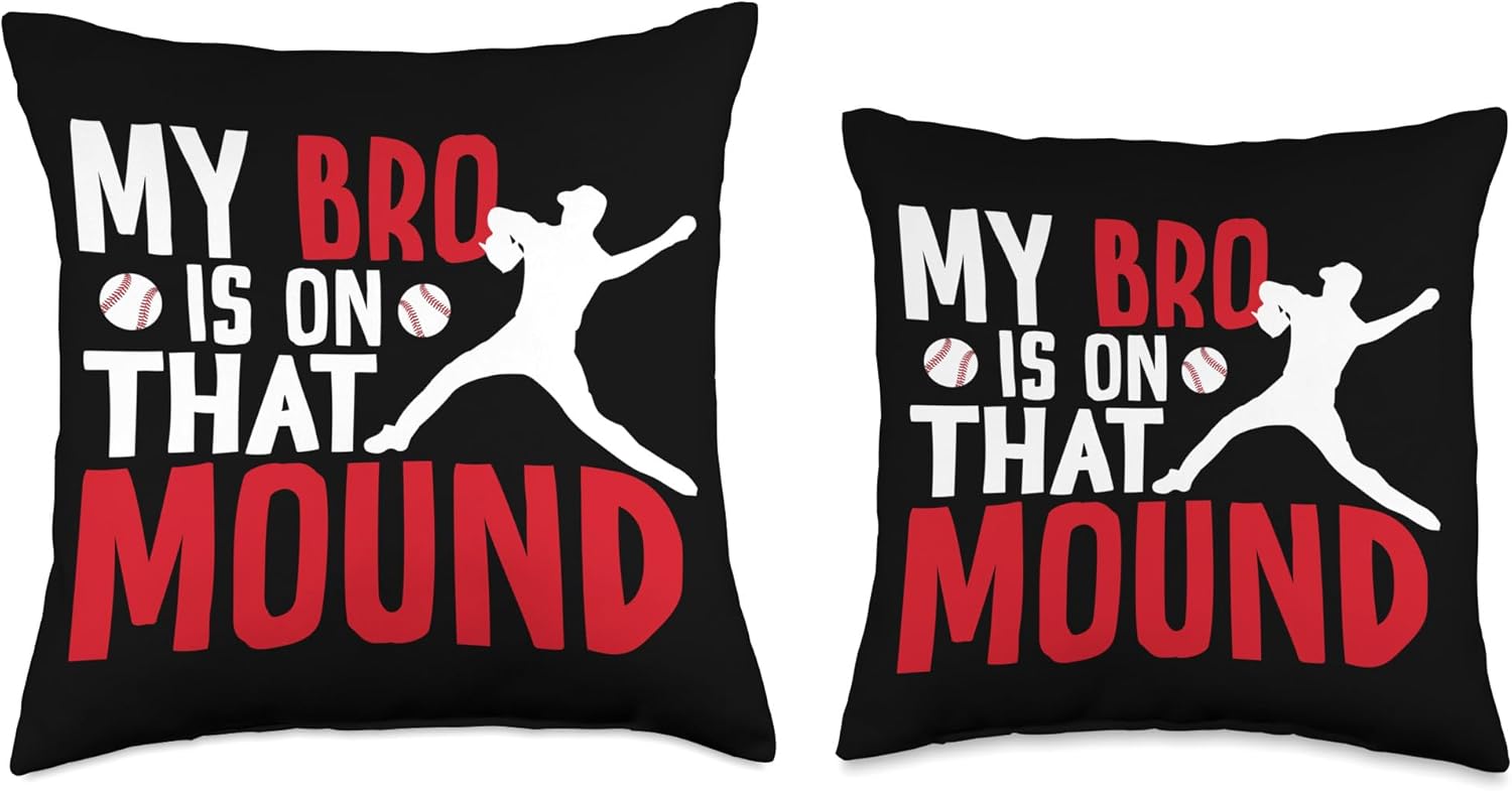 Proud Baseball Pitcher Sister Throw Pillow