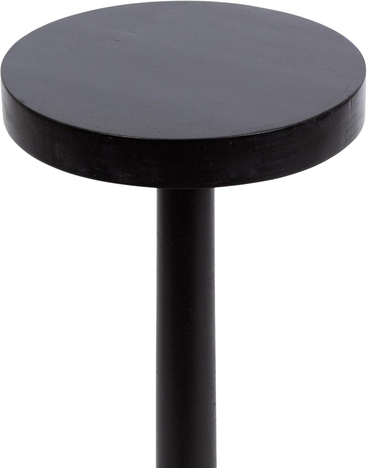 Kate and Laurel Wegner Traditional Wooden Round Drink Table Black