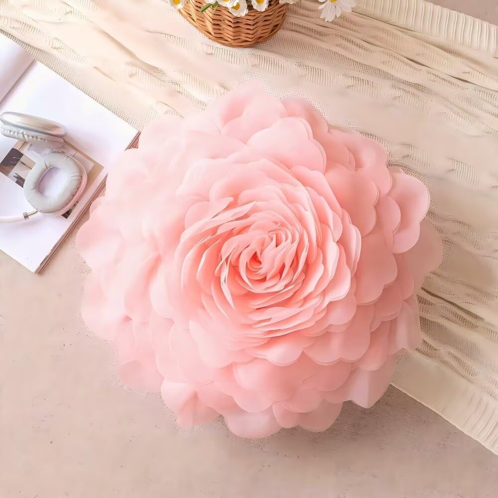 FZETVN Rose Throw Pillow 18 Two-Sided Decorative Pillow for Sofa and Bed