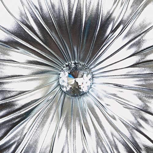 DleDan Soft Shiny Silver Decorative Throw Pillow