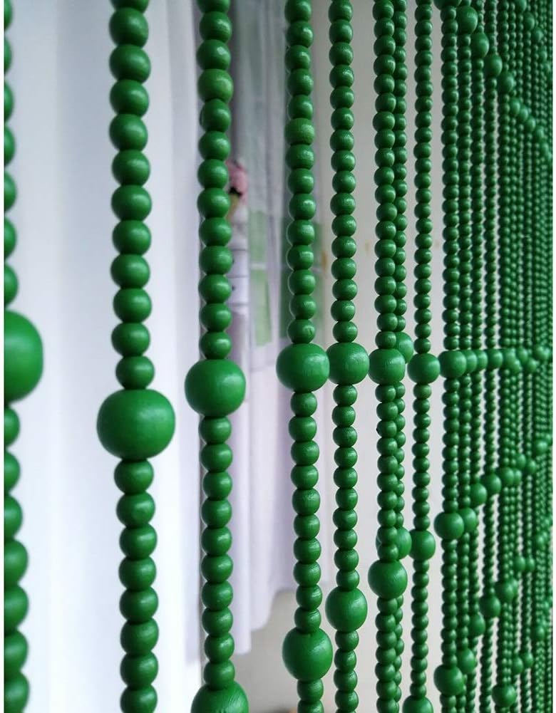 31 Strands Wood Beaded Curtain for Doorways and Room Dividers