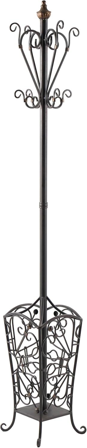 Deco 79 56471 Black Iron Coat Rack