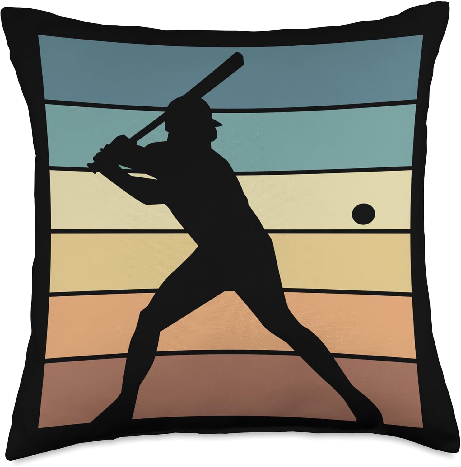Baseball Retro Evolution Funny Fan Throw Pillow