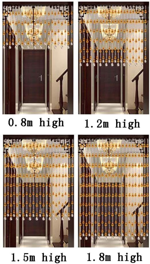 OKUOKA Bead Curtain Crystal Glass Gourd Pendant Hanging Strings for Doorway Room Divider Customizable