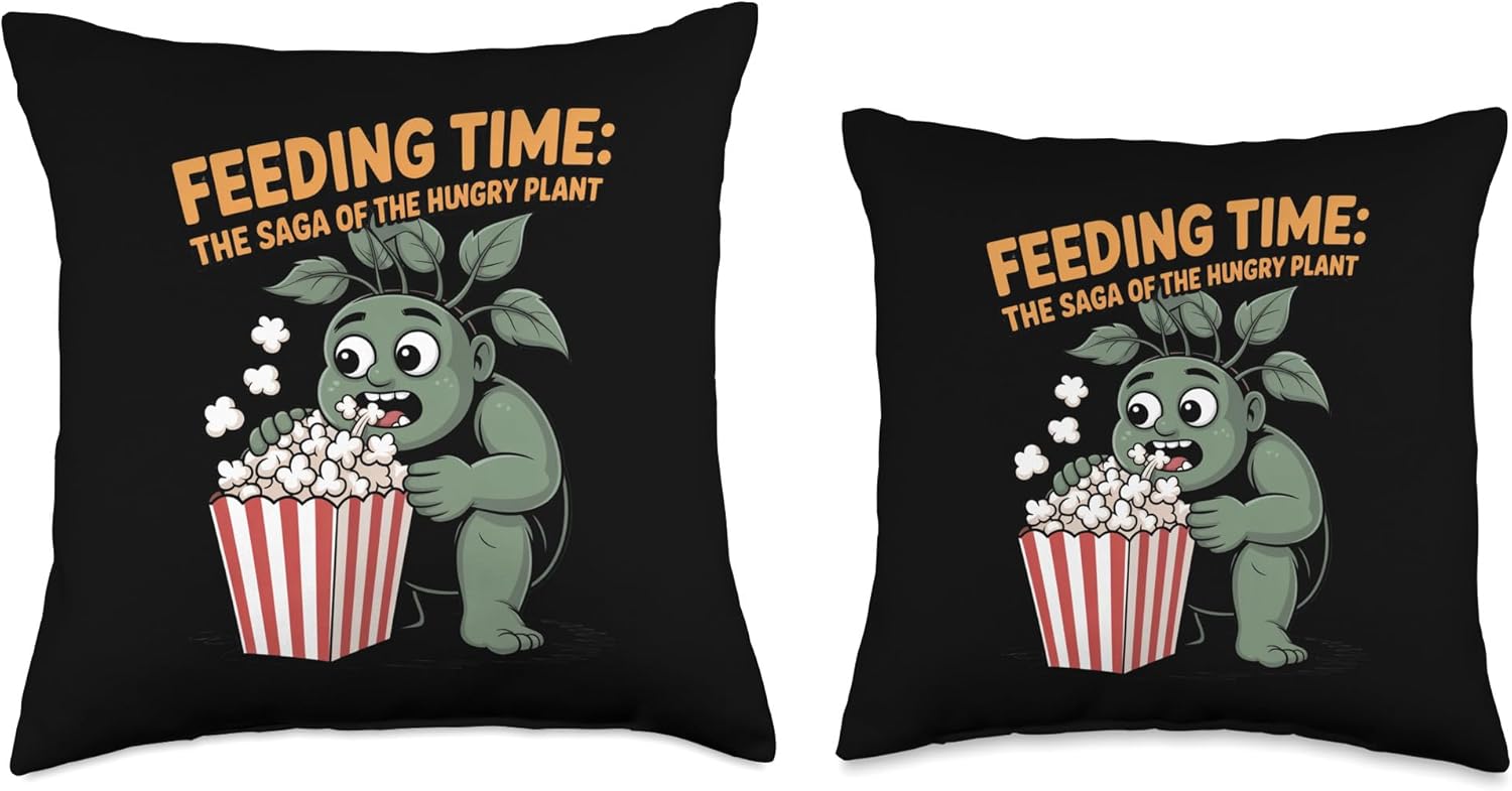 Venus Flytrap Pitcher Plant Throw Pillow