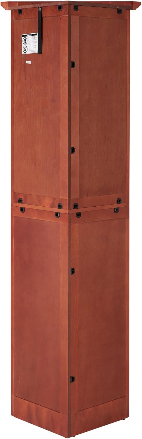Softsea 4-Tier Corner Kitchen Pantry Cabinet with 8 Doors 72 Tall Cherry Hutch