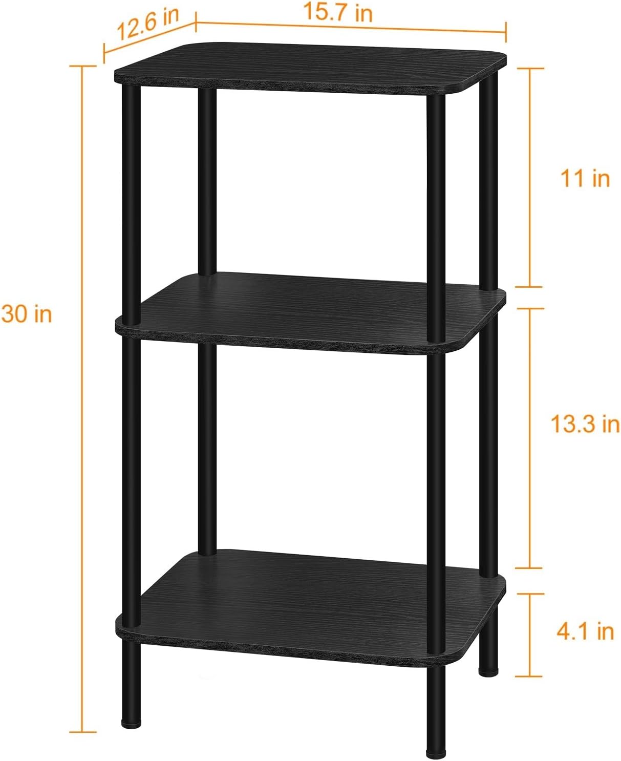 BTY 3 Tier Tall Side Table for Small Spaces