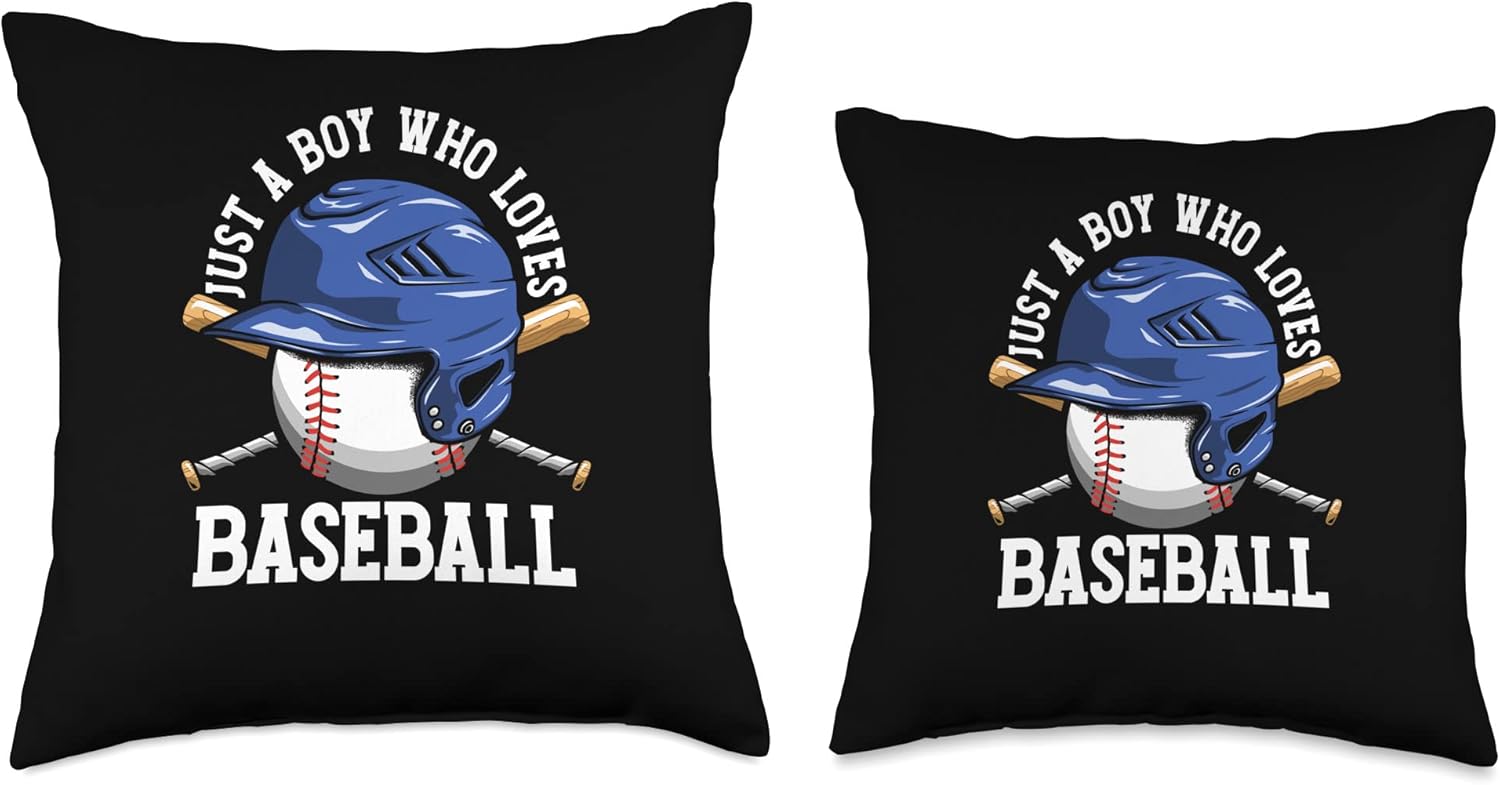 Baseball Catcher Pitcher Throw Pillow for Boys