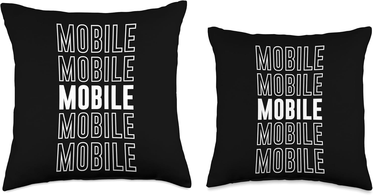 Mobile Throw Pillow with Double-Sided Print