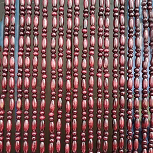 Natural Wood Beaded Curtains for Doorway and Room Divider