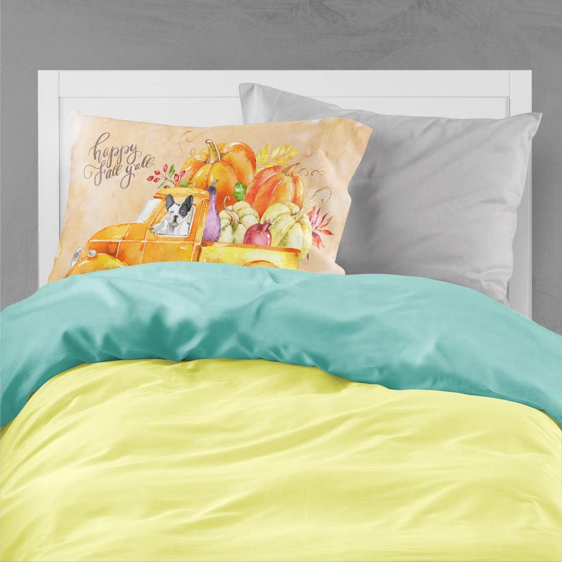 Carolines Treasures CK2656 Pillowcase Fall Harvest French Bulldog