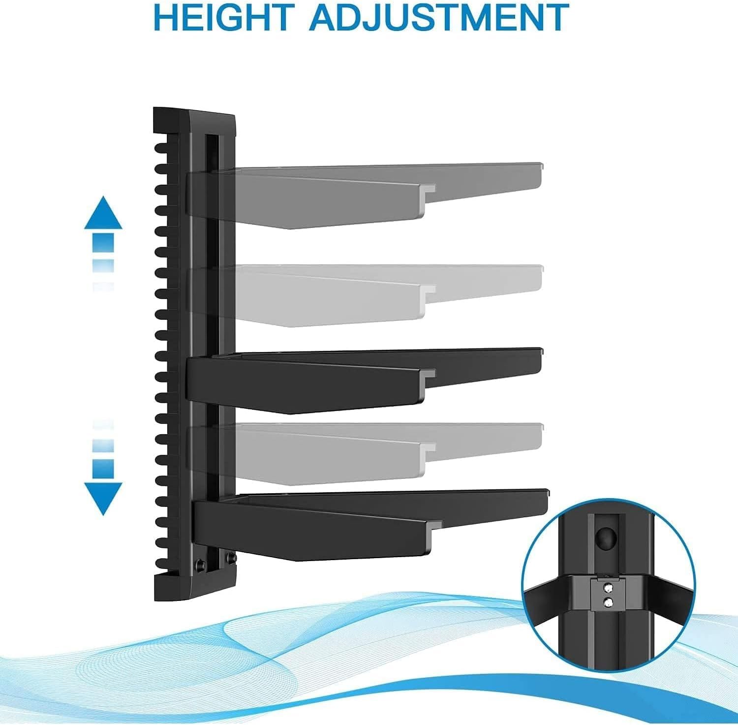PERLESMITH Floating Wall Mount Shelf AV Mount - 165lbs Load Capacity