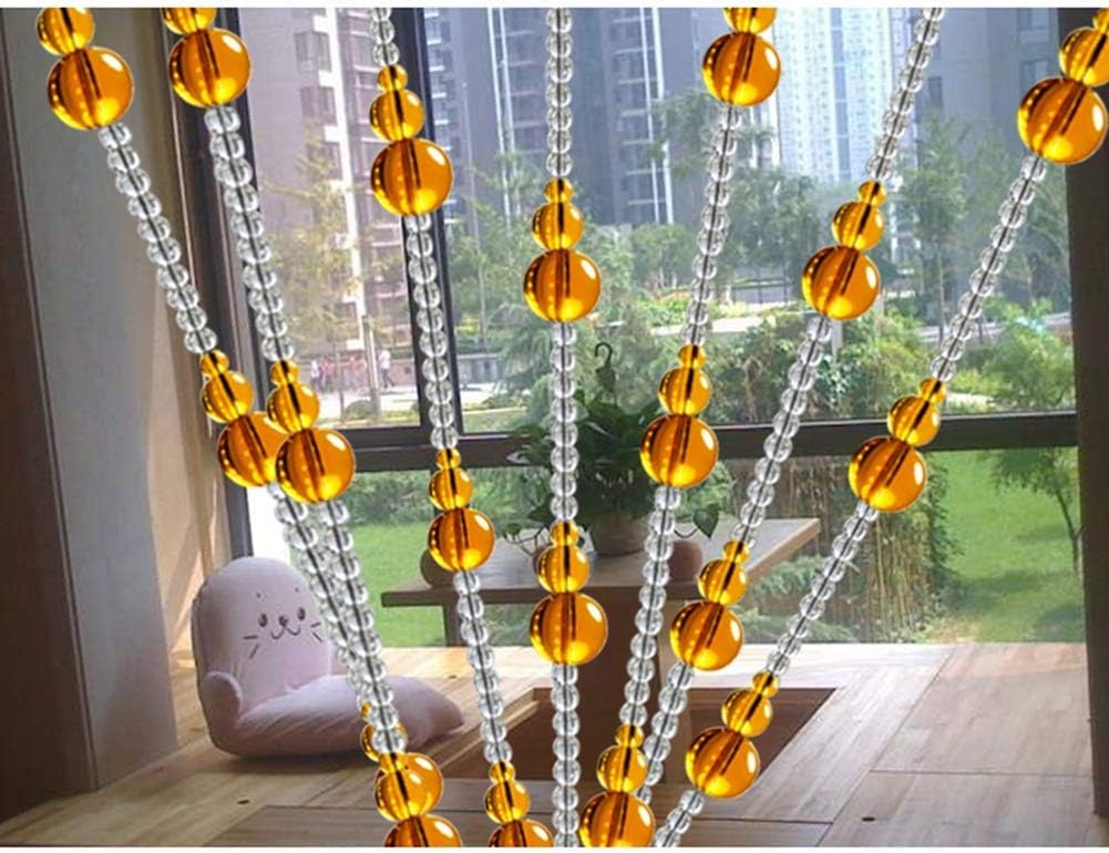 Beaded Door Curtains with Crystals - 20 Strands 4 Colors