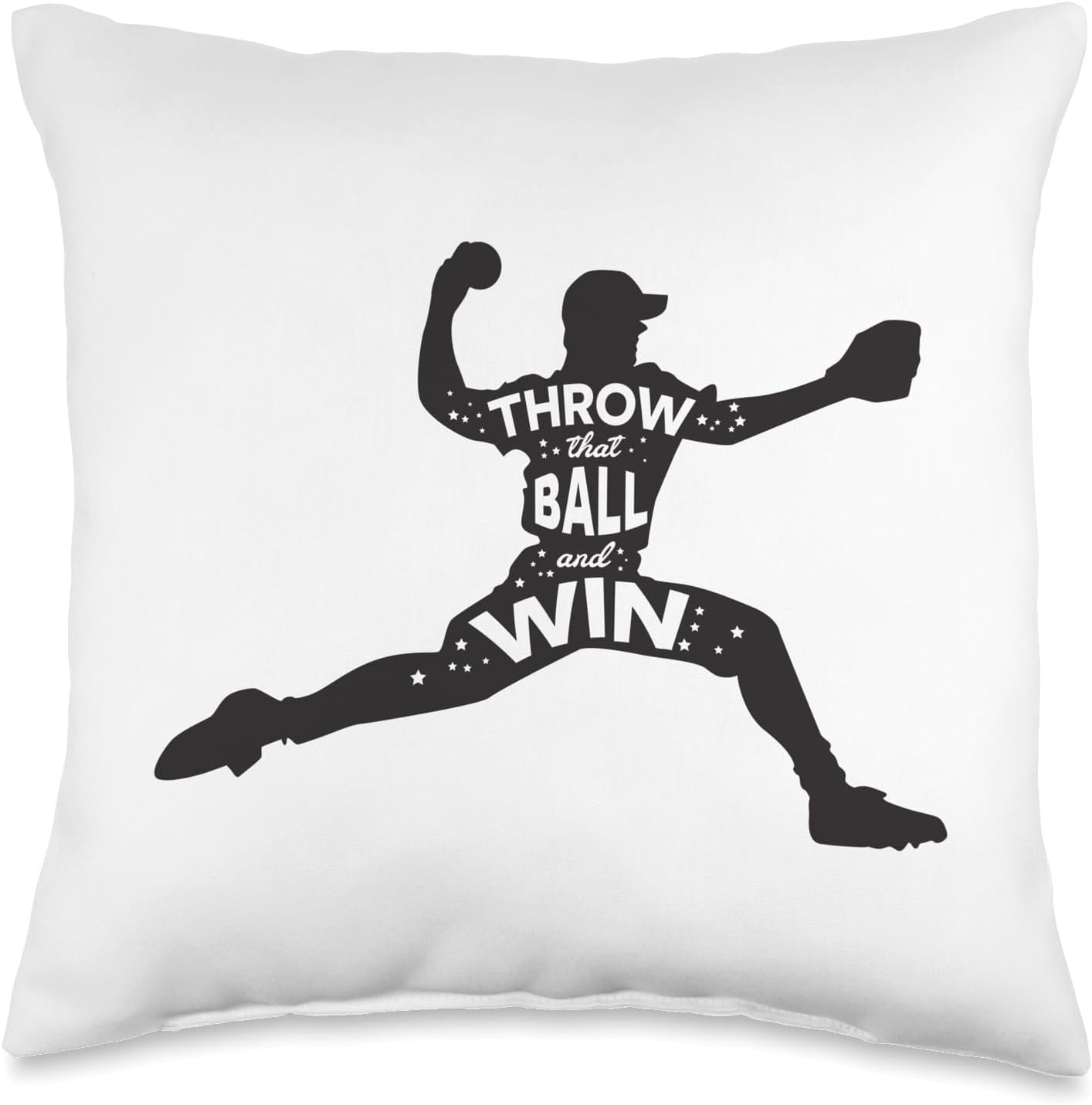 Throw That Ball And Win Baseball Throw Pillow 1