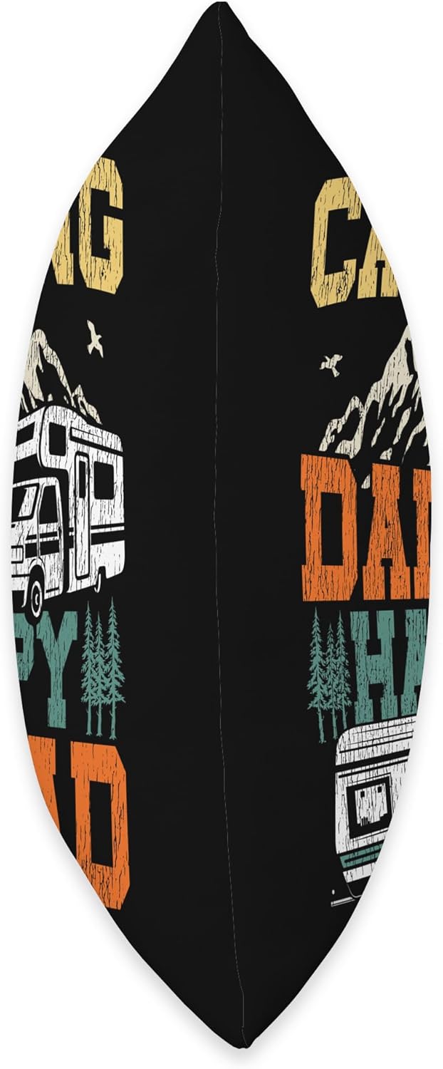Motorhome Camping Retro Throw Pillow 1