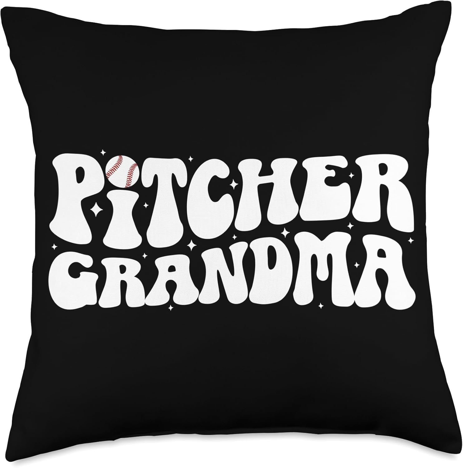 Baseball Pitcher Grandma Throw Pillow for Mothers Day