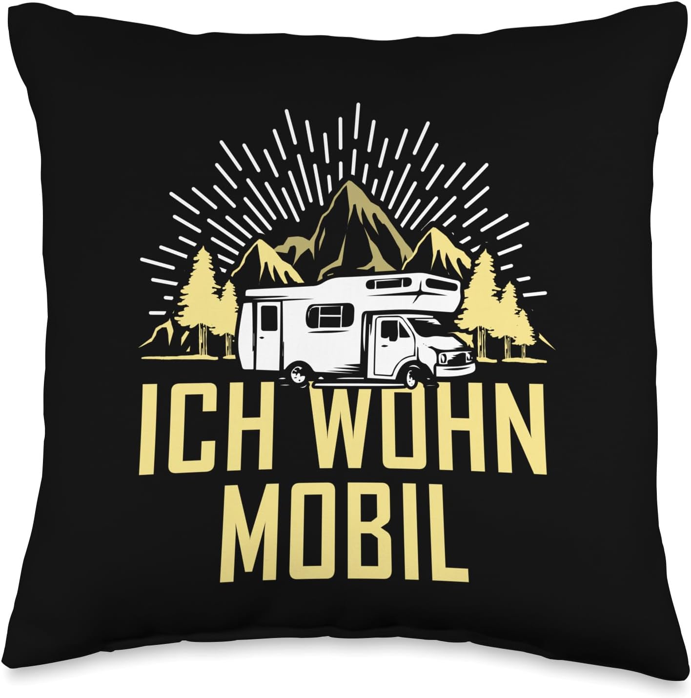 I Live Mobile Funny Saying Throw Pillow 16x16 Multicolor