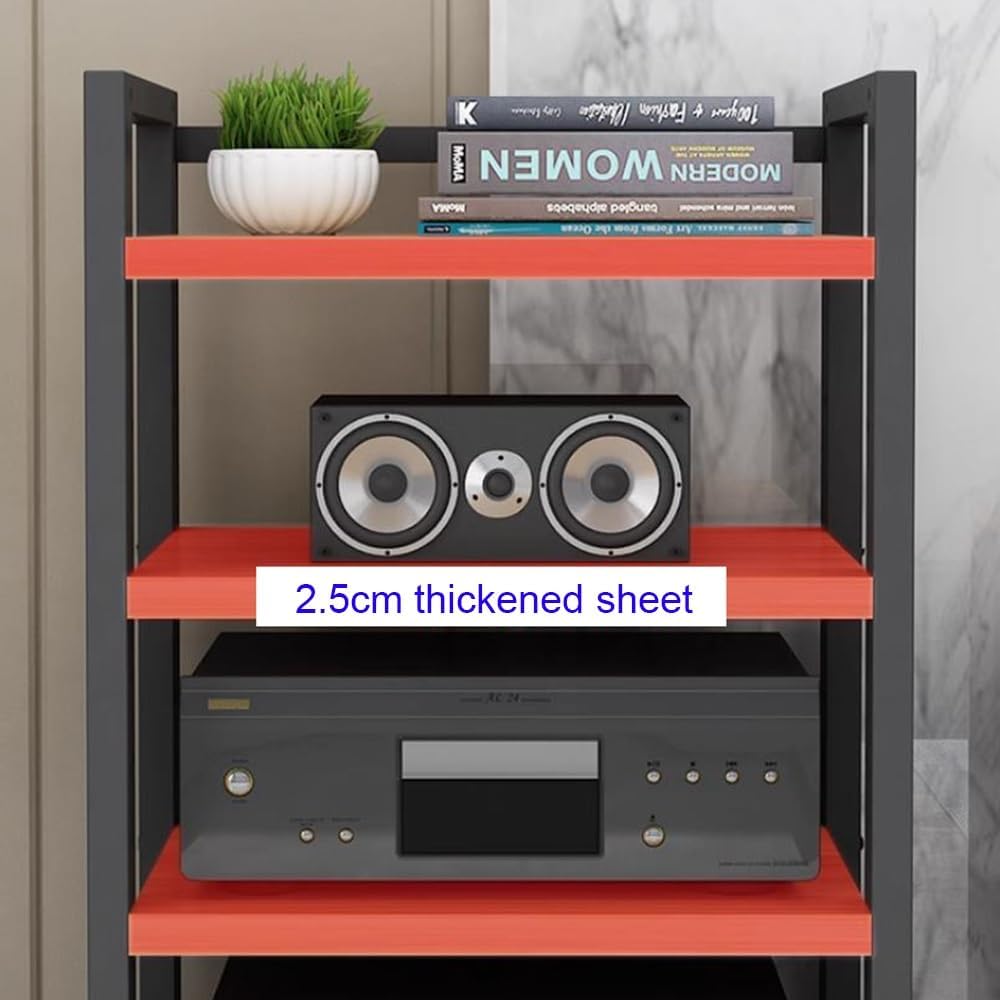 47 Inch 6 Tier Corner Shelf Adjustable Audio Visual Stand