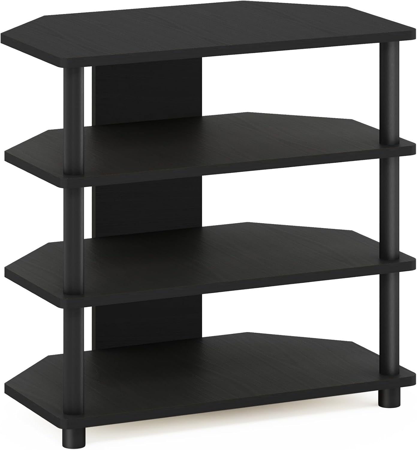 Furinno 4-Tier Petite Entertainment Center Blackwood