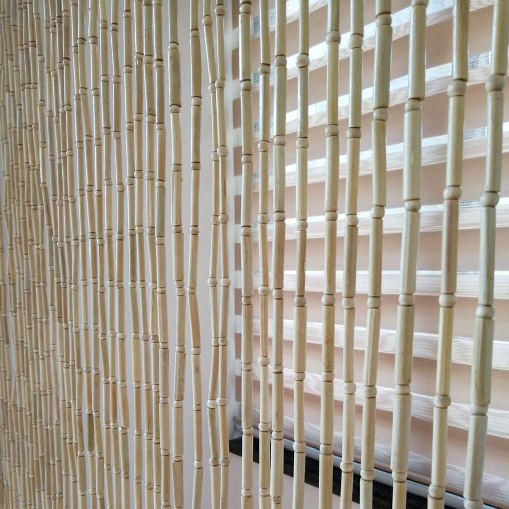 Beaded Curtain Natural Bamboo Room Divider Indoor Panel