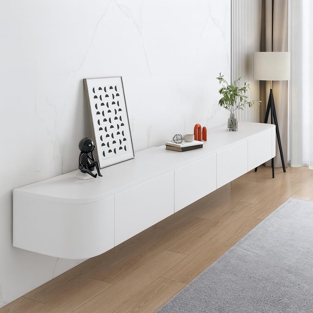 Modern Floating TV Stand with Storage for Living Room