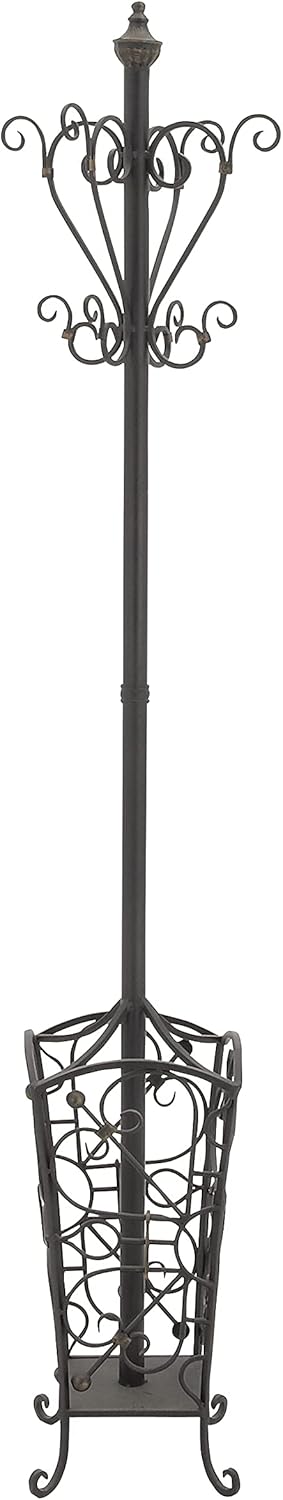 Deco 79 56471 Black Iron Coat Rack