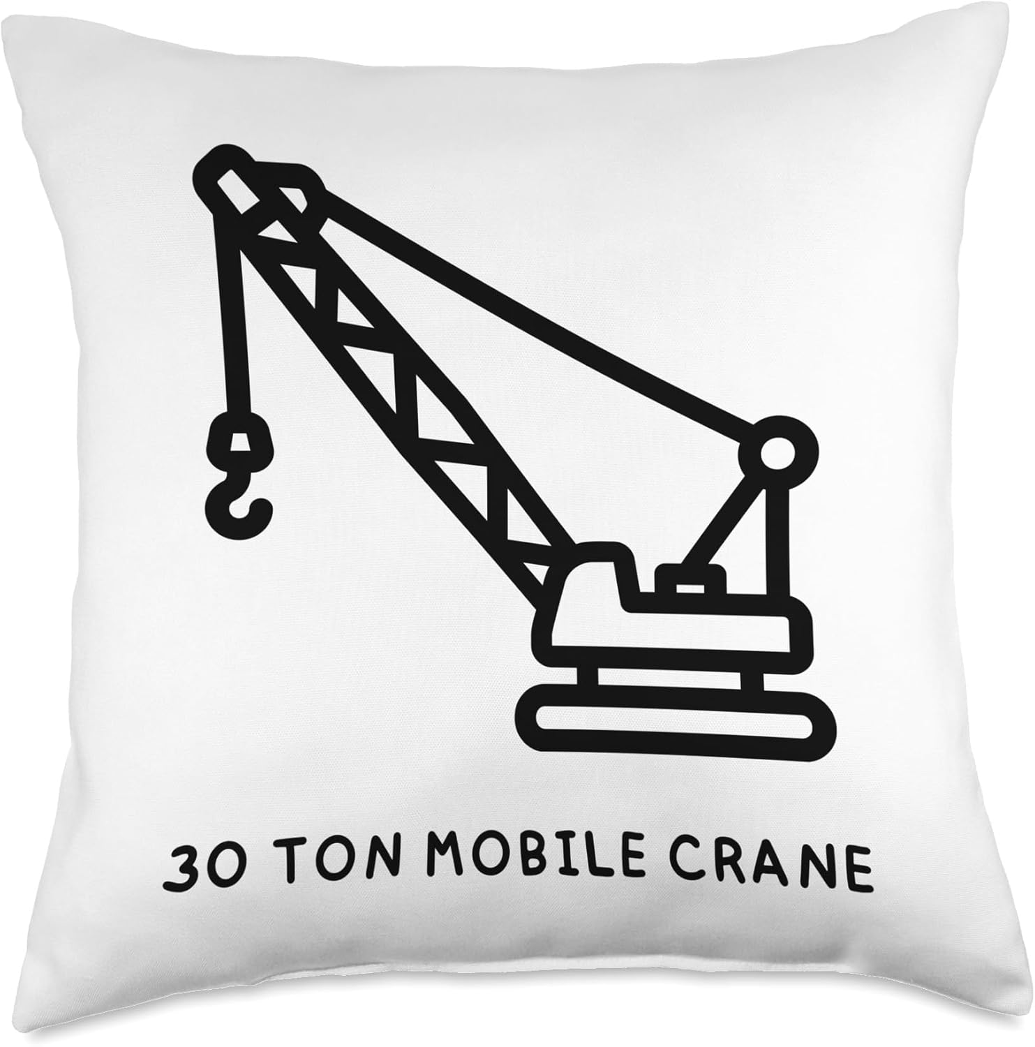 30 Ton Mobile Crane Throw Pillow 18x18 Multicolor