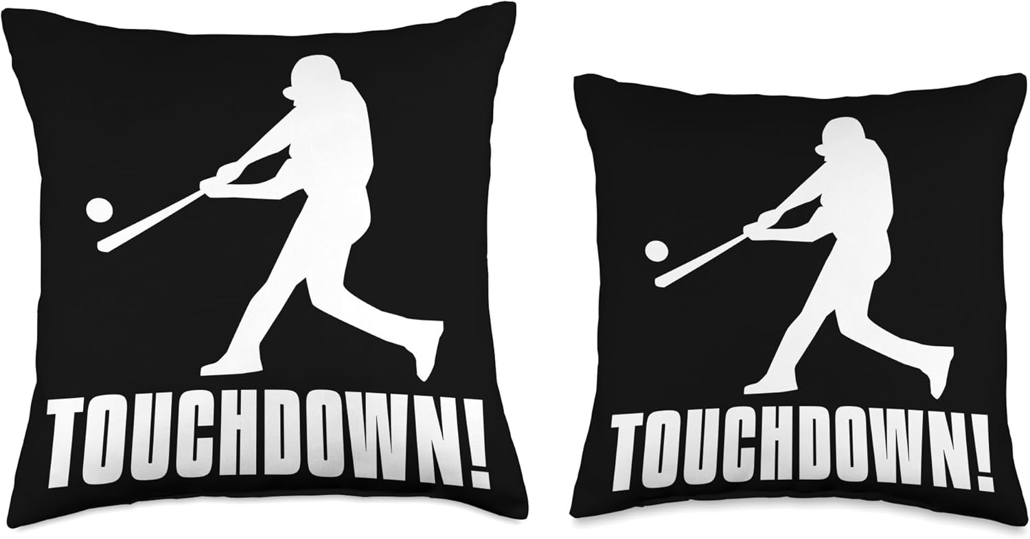 Baseball Touchdown Pitcher Funny Cool Throw Pillow